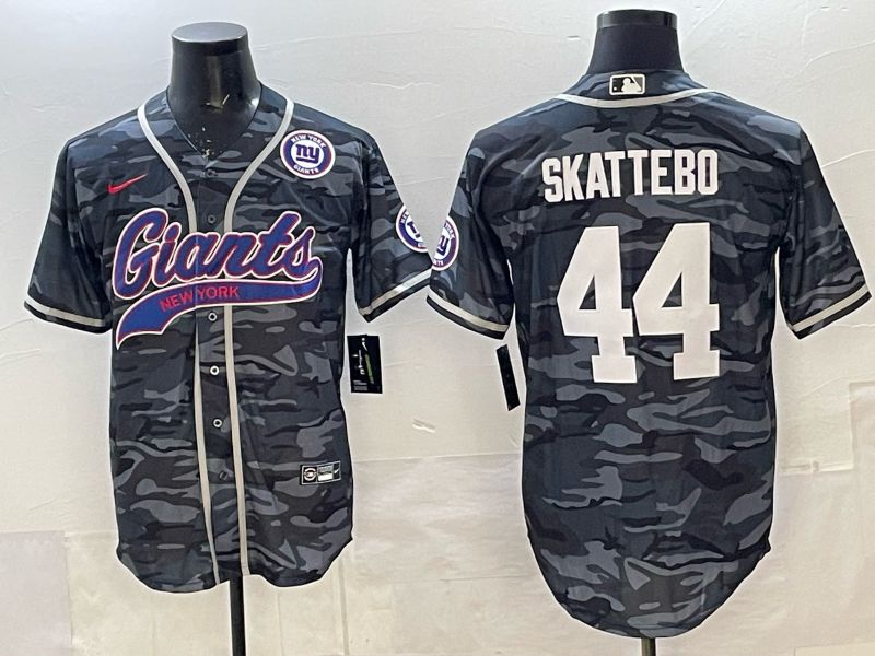 Men 2025 New York Giants #44 Skattebo Camo Joint Name Nike Limited NFL Jersey 002